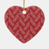 Kerstzegen 2 Foto Rood Familie Keramisch Ornament (Achterkant)