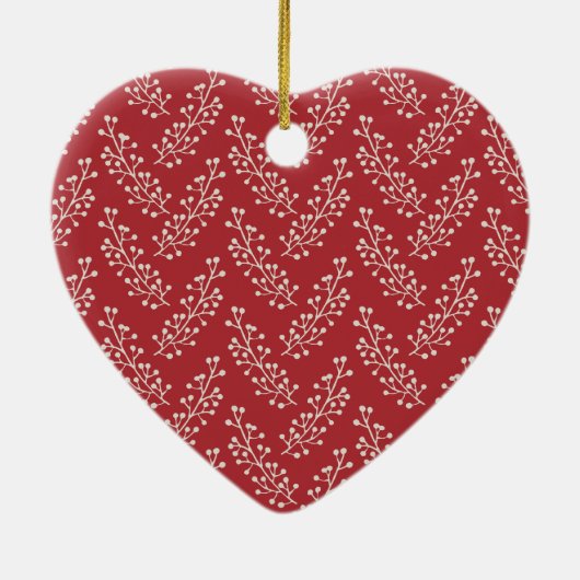 Kerstzegen 2 Foto Rood Familie Keramisch Ornament (Achterkant)