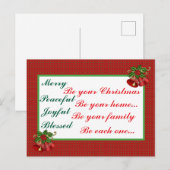 Kerstzegen Briefkaart (Voorkant / Achterkant)