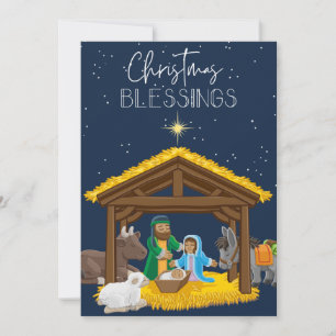 Kerstzegen Geboorte Baby Jezus Christelijk Feestdagenkaart