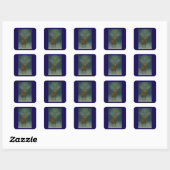 Kerstzegen Herten Kerststickers Vierkante Sticker (Vel)