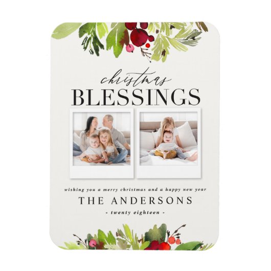 kerstzegen met meervoudig fotopapier en -foliën h magneet (Verticaal)