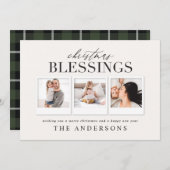 Kerstzegen multi foto plaid feestdagenkaart (Voorkant / Achterkant)