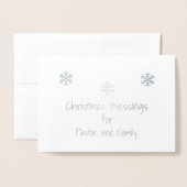 Kerstzegen Pastor/Gezin Foliekaart Folie Kaarten (Voorkant met envelop)