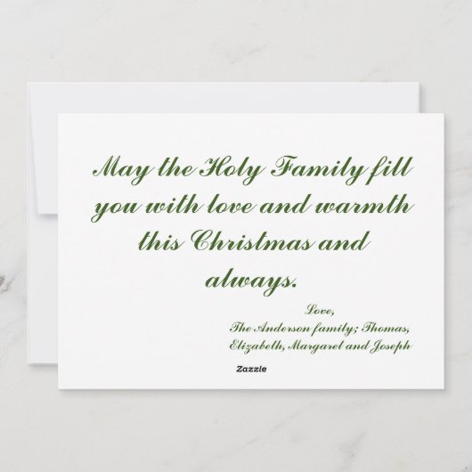 Kerstzegen Plat Kerstkaart (Achterkant)