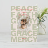 Kerstzegen religieuze foto Kerstkaart (Staand voorkant)