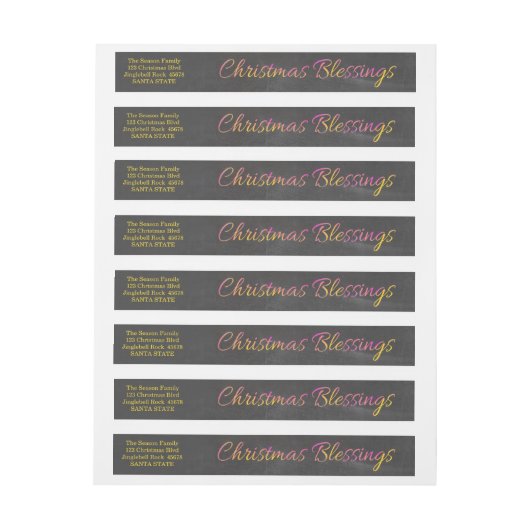 Kerstzegeningen Adreslabel Wikkel (Vel)