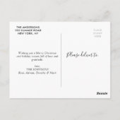 KERSTZEGENINGEN | bloemenkerst Briefkaart (Achterkant)