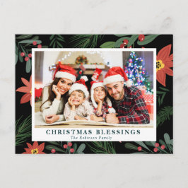 KERSTZEGENINGEN | bloemenkerst Briefkaart