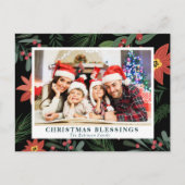 KERSTZEGENINGEN | bloemenkerst Briefkaart (Voorkant)