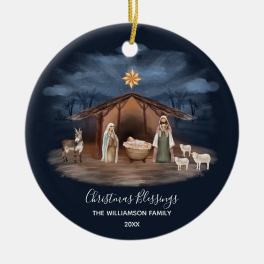 kerstzegeningen Christelijk Keramisch Ornament (Voorkant)