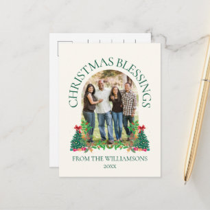KERSTZEGENINGEN Familie Foto Feestdagenkaart