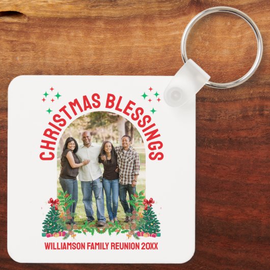 KERSTZEGENINGEN FAMILIE REÜNIE Matching Groep Sleutelhanger (Achterkant)