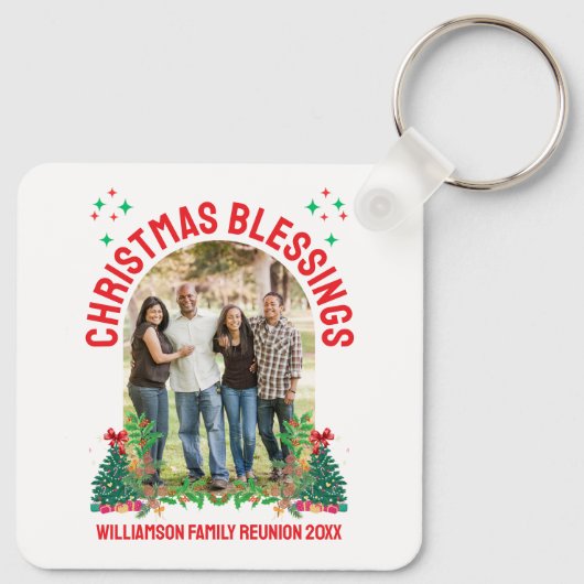 KERSTZEGENINGEN FAMILIE REÜNIE Matching Groep Sleutelhanger (Achterkant)