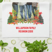 KERSTZEGENINGEN Familie Reünie Souvenir Theedoek (Gevouwen)