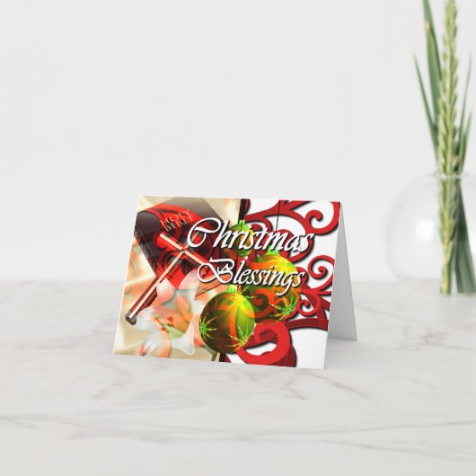 kerstzegeningen feestdagen kaart (Voorkant)