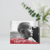 kerstzegeningen feestdagenkaart (Staand voorkant)