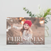 Kerstzegeningen Foto Kerstvakantie Kaart (Staand voorkant)