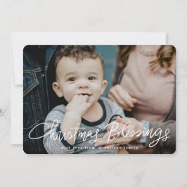 Kerstzegeningen Hand geletterd religieus Feestdagenkaart