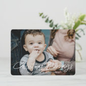 Kerstzegeningen Hand geletterd religieus Feestdagenkaart (Staand voorkant)