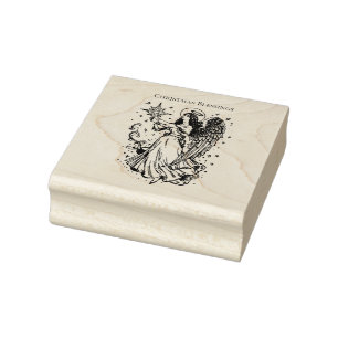 Kerstzegeningen Hemelse Engel Rubberstempel