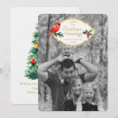 Kerstzegeningen Kardinaal Holly Tree Holiday Feestdagenkaart (Voorkant / Achterkant)