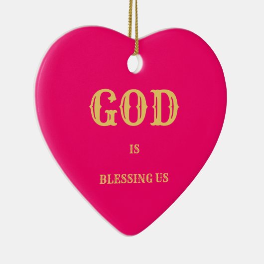 kerstzegeningen keramisch ornament (Rechts)