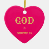 kerstzegeningen keramisch ornament (Voorkant)