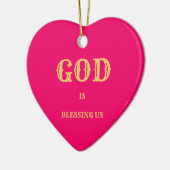 kerstzegeningen keramisch ornament (Links)