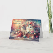 Kerstzegeningen  Kittens Bijbelvers Feestdagen Kaart (Voorkant)