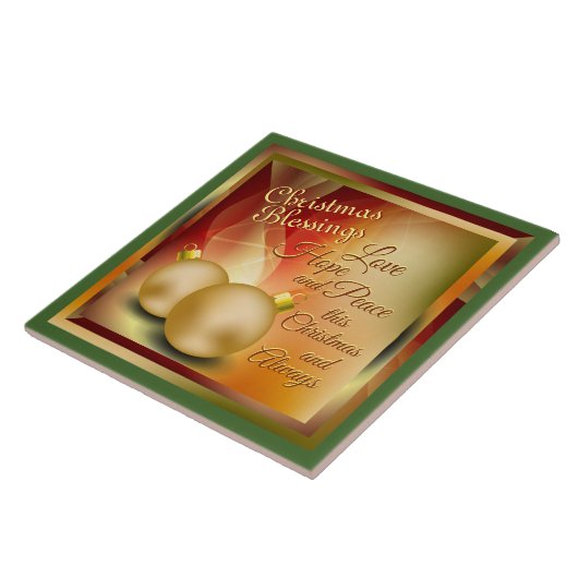 kerstzegeningen, liefdeshoop, vrede tegeltje (Zijkant)