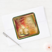 kerstzegeningen, liefdeshoop, vrede vierkante sticker (Envelop)