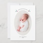 Kerstzegeningen Mistletoe Geboorteaankondiging Aankondiging (Voorkant)