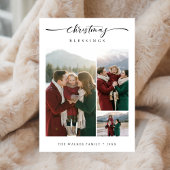 Kerstzegeningen Moderne Familie Foto 3 Foto Feestdagenkaart