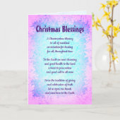 Kerstzegeningen Mooie woorden Kaart (Gele Bloem)