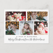 Kerstzegeningen | Multi Photo Grid Feestdagenkaart (Voorkant)