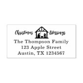 kerstzegeningen Nativiteit Typografie Rubberstempel (Afrduk)