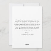 Kerstzegeningen Pas getrouwd Bestemmingsfoto Feestdagenkaart (Achterkant)