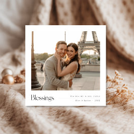 Kerstzegeningen Pas getrouwd Elegant Destination Feestdagenkaart