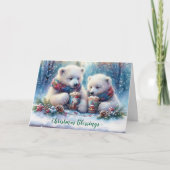 Kerstzegeningen Polar Beer Bijbelvers Feestdagen Kaart (Voorkant)