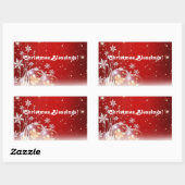 kerstzegeningen rechthoekige sticker (Vel)