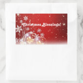 kerstzegeningen rechthoekige sticker (Tas)