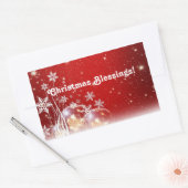 kerstzegeningen rechthoekige sticker (Envelop)