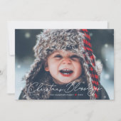 Kerstzegeningen Religieuze Kerstkaarten met Foto (Voorkant)