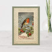 Kerstzegeningen Robin  voortplanting Kaart (Voorkant)