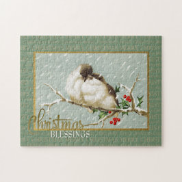 kerstzegeningen Sneeuwvogels reproductie Legpuzzel