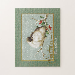 kerstzegeningen Sneeuwvogels  reproductie Legpuzzel