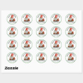 Kerstzegeningen van Kabouter - Persoonlijk Ronde Sticker (Vel)