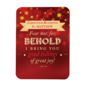 Kerstzegeningen voor priesters met rode, gouden st magneet (Verticaal)
