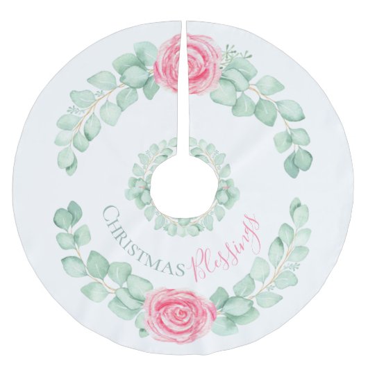 kerstzegeningen Waterverf Eucalyptus Floral Kerstboom Rok (Voorkant)